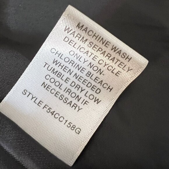 Vtg Copper Key Soft Black Coat Faux Fur Leopard Trim Size 7/8 Buttons Pockets - Picture 9 of 13